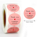 Thank You for Supporting My Small Business Stickers-Pink Thank You Stickers Roll Labels|Used for Business,Online Sellers Oasis Select 500pcs