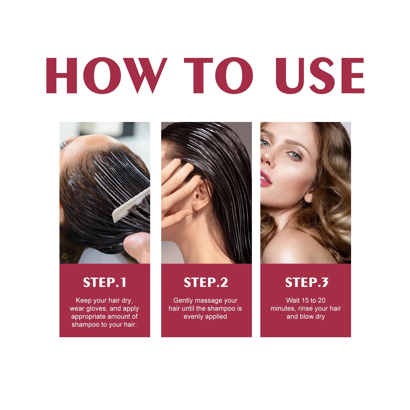 Eelhoe 3-in-1 Black Hair Dye Shampoo – Color & Repair 100ml