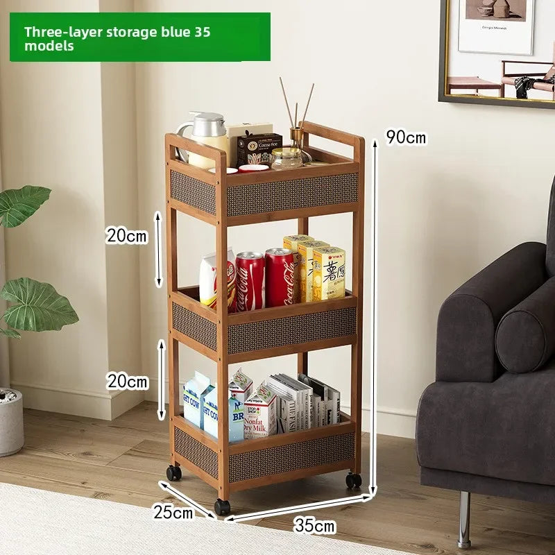 Multi-functional Movable sofa side storage rack trolley snack locker Oasis Select Layer A