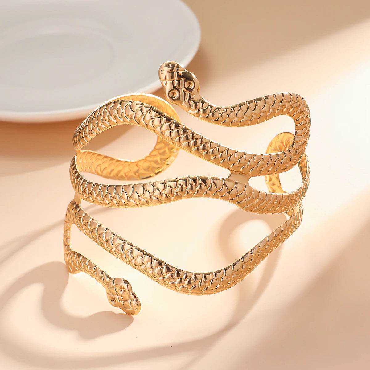 1PC Women's European and American Fashion Gold Geometric Arm Chain Bracelet, Date Travel Banquet Party Festival Dress up Gift Oasis Select