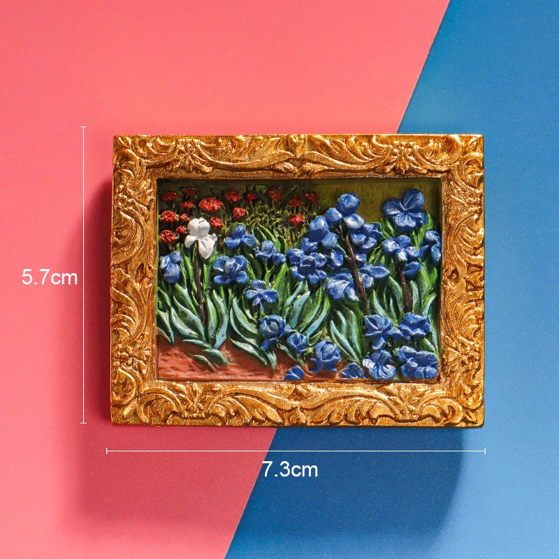 World famous painting Van Gogh painting Picture frame 3d fridge magnets starry sky sunflower siesta refrigerator stickers gifts Oasis Select Style E