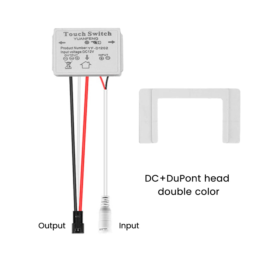 Touch Sensor Switch DC 12V 5A 60W LED Smart Single Key Mirror Light Switch Touch Dimmer Switch For Bathroom Mirror Oasis Select D