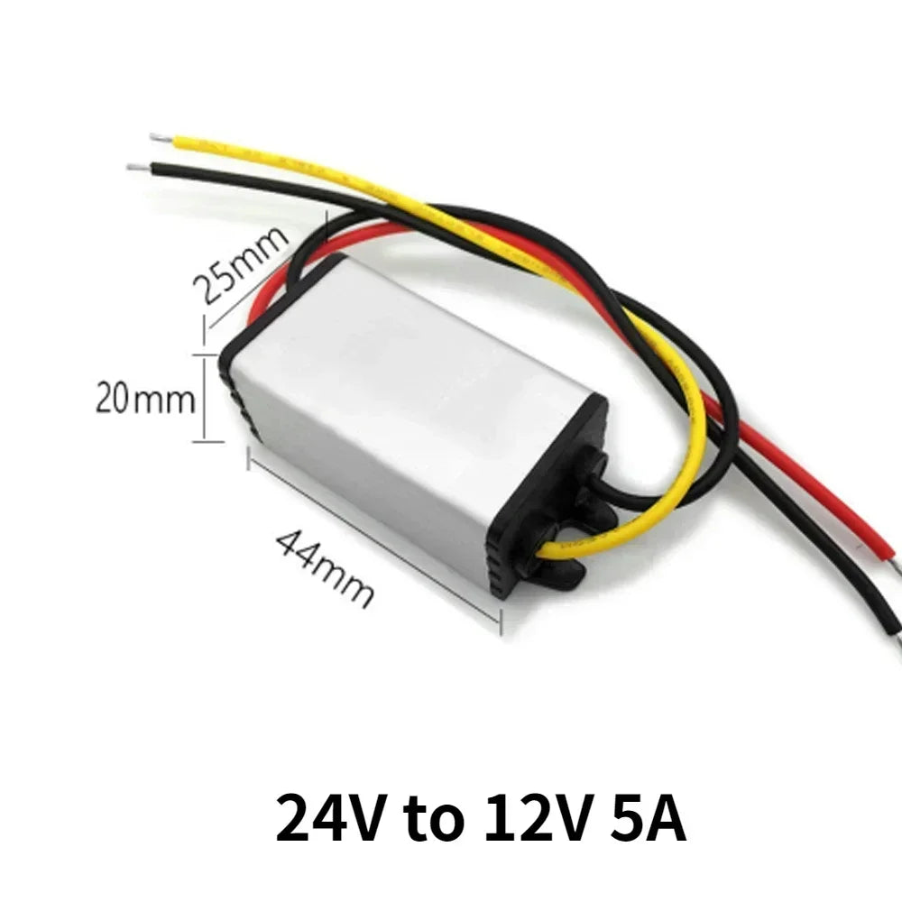 DC-DC 24V to 12V 15V-36V to 12V 5A 3A Step-Down Converter Car Power Module Buck Model Converter 24V 12V Waterproof Module Oasis Select 24V to 12V 5A