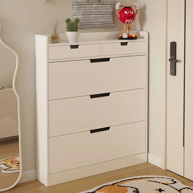 Tipping Bucket Shoe Cabinet, Outer Entry Shoe Rack, Balcony, Entrance Cabinet, Living Room Large-capacity Storage Cabinet Oasis Select
