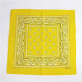 1/2pcs Bandana Kerchief Unisex Hip Hop Black Hair Band Neck Scarf Sports Headwear Wrist Wraps Head Square Print Handkerchief Oasis Select Yellow