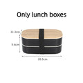 Stackable Bento Box with Utensils 1200ML All-in-One Meal Prep Compartment Lunch Containers Leak Resistant Lunch Box Oasis Select Black-A