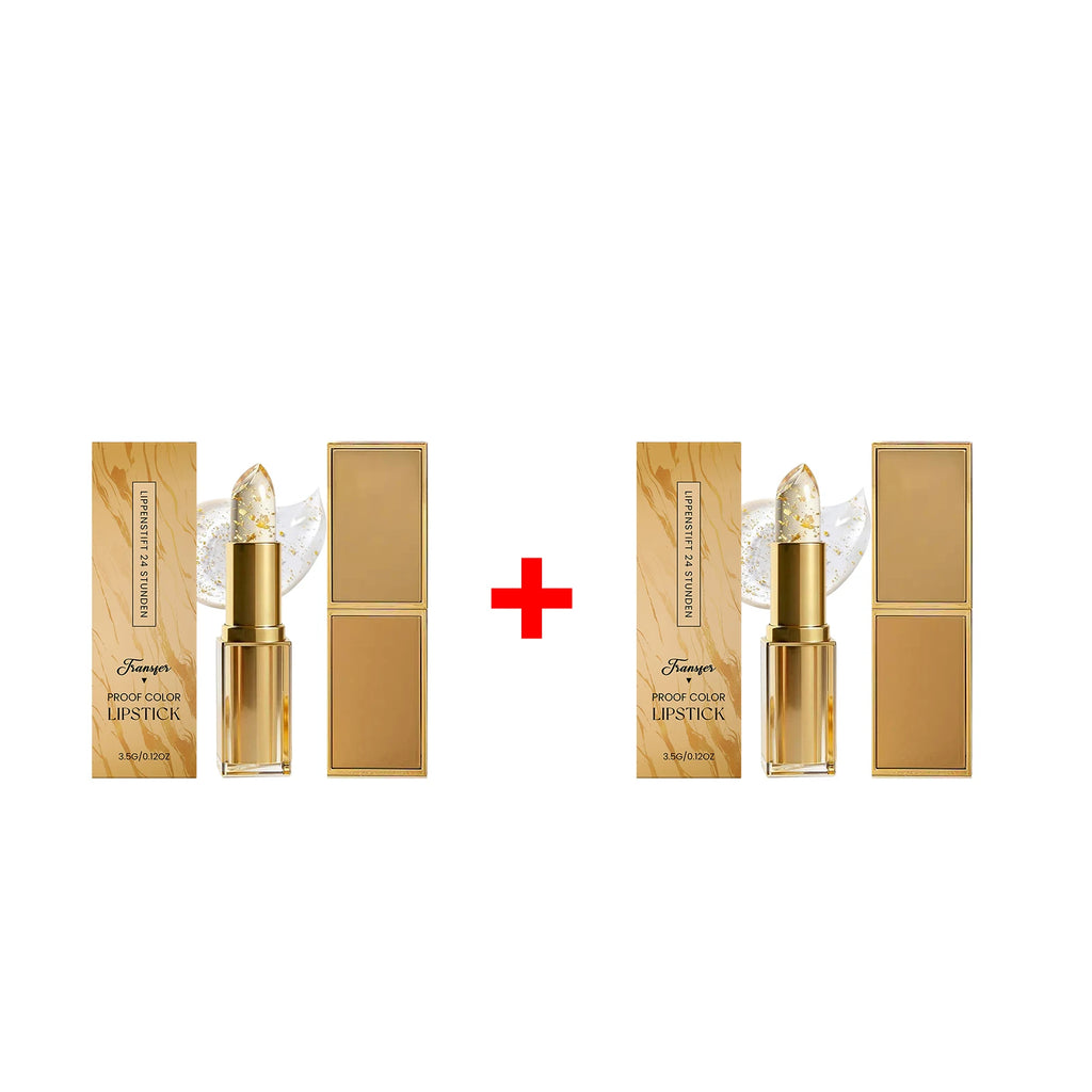 Golden Foil Color Changing Lipstick,Moisturizing and Smoothing Tinted Lip Care Radiant Lip Glow, For All-Day Comfort Oasis Select 2 X 3.5g boxed