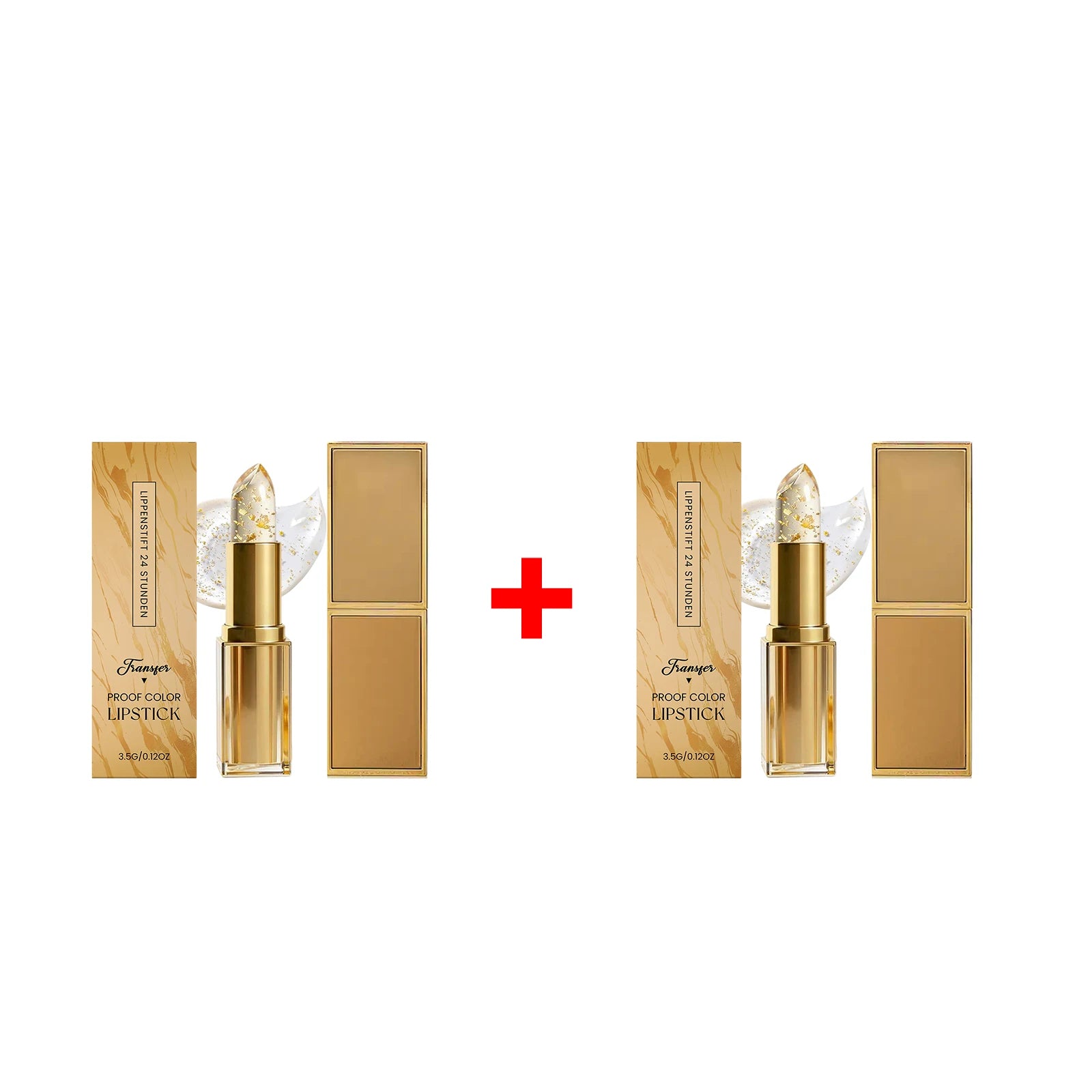 Golden Foil Color Changing Lipstick,Moisturizing and Smoothing Tinted Lip Care Radiant Lip Glow, For All-Day Comfort Oasis Select 2 X 3.5g boxed