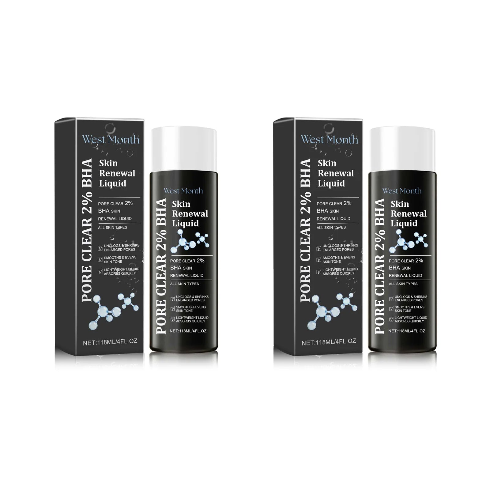 2% BHA Salicylic Acid Serum – Acne, Pores & Dark Spots | 118ml BHA Acne Serum Oasis Select 2Pcs