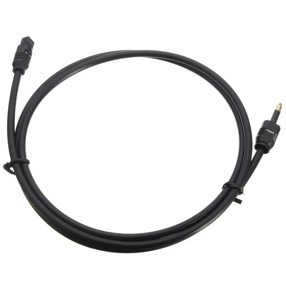 Connect Audio Equipment Digital Optical Connector Optical Audio Cable Signal Wire Optic Fibre Line Family Multimedia Acoustics Oasis Select Black