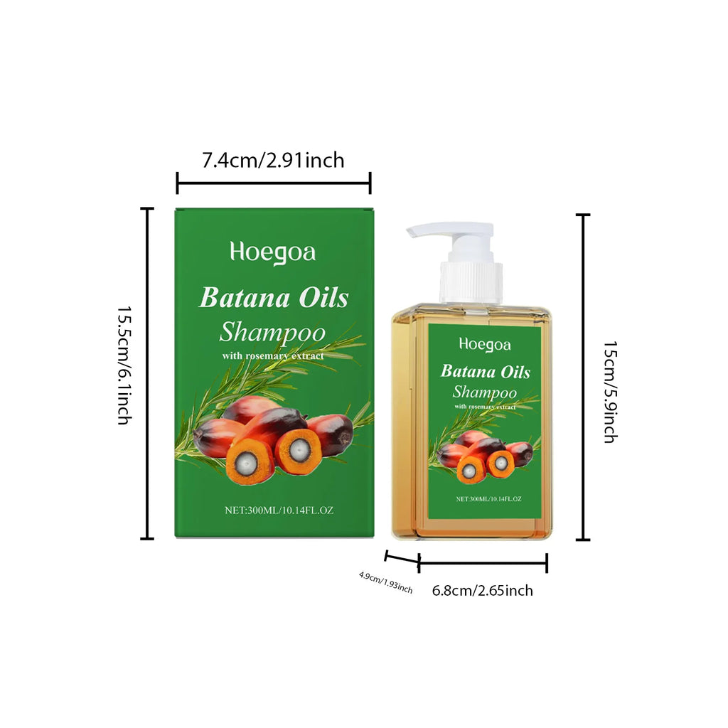Organic Batana Oil Shampoo Soothing Scalp Intense Repair Batana Nourishing Shampoo with Rosemary Extract for All Hair Types Oasis Select 300ml