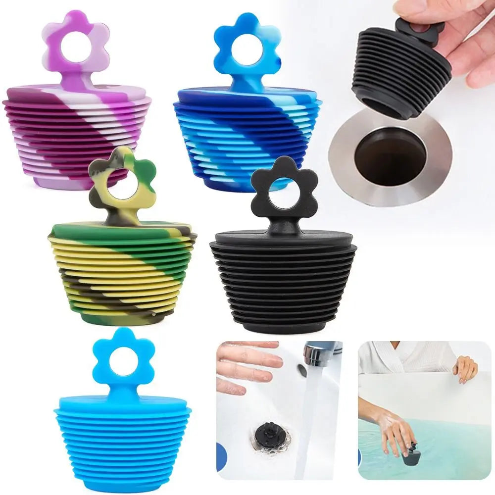 Bathroom Bath Stopper Drain Stopper Overflow Drain Cover Bath Plug Silicone Bathtub Stopper Tub Stopper Drain Plug Universal Oasis Select