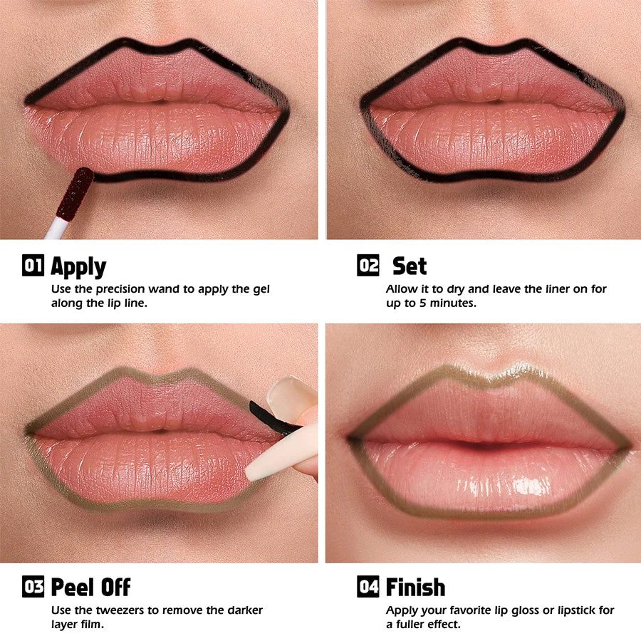 FUNPARK Korean Peel-Off Matte Lip Tint – 5 Colors, Waterproof