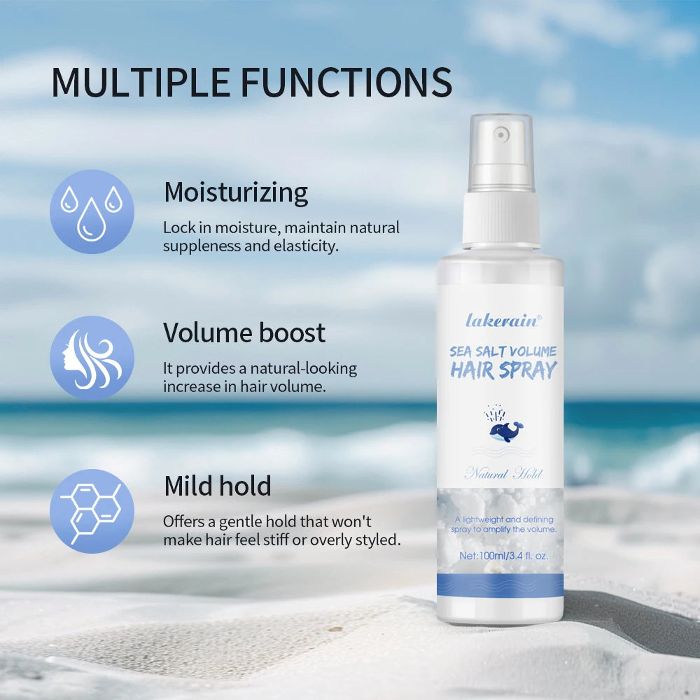 Lakerain Sea Salt Hair Spray – Volume, Waves & Anti-Frizz Hair Styling Spray Oasis Select