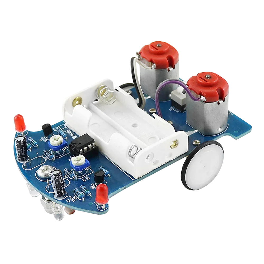 D2-5 DIY Kit Intelligent Tracking Line Car Electronic Production Assembly Smart Car DIY Soldering Practice Kit School Practice Oasis Select