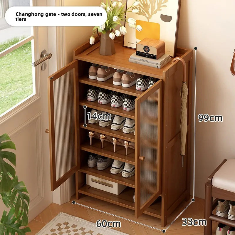 Shoe cabinet entrance household indoor shoe rack multi-layer home storage provincial space dormitory rental house shoe cabinet Oasis Select 2 Door 7th Floor 27