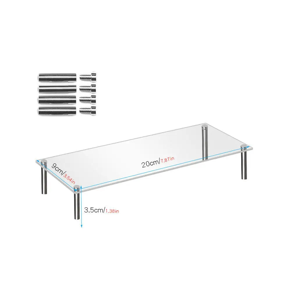 Stainless Steel Stand Acrylic Display Stands Clear Display Shelf Cupcake Display Riser Makeup Holder for Decoration Organizer Oasis Select S 1-tier