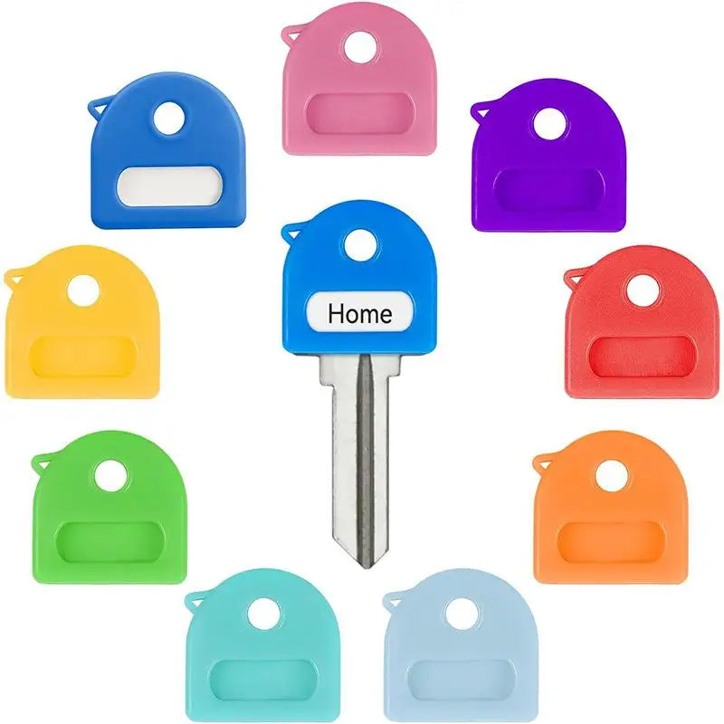 20Pcs Flexible Key Identifier Caps, Soft Rubber Colorful Key Covers DIY Key Marking Accessories Oasis Select