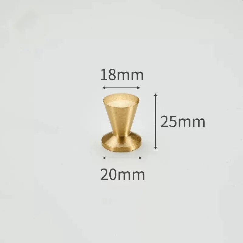 Modern Simple Solid Brass Cabinet Knobs Furniture Wardrobe Handle Kitchen Copper Pulls Doorknob Oasis Select 5