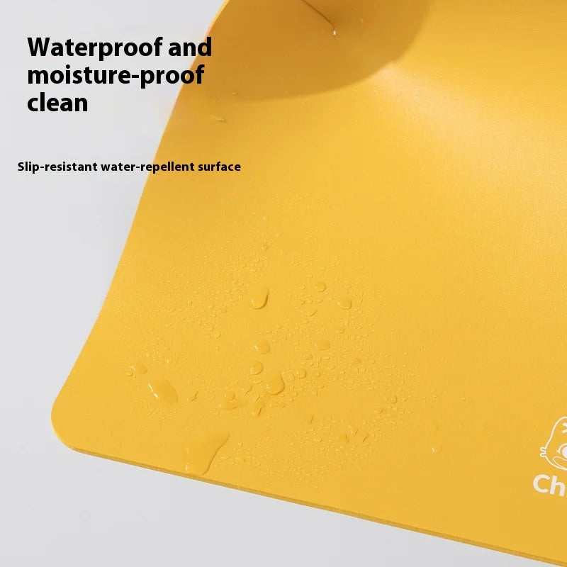 Leather Pet Placemat, Cat Bowl Mat, Semi-enclosed Thickened Anti-slip, Waterproof and Oil-proof Cat and Dog Mat Oasis Select