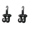 2/4Pcs Universal Car Hook Seat Multifunctional Car Backrest Storage Hook 360° Rotating Storage Double Hook Car Accessories Oasis Select 2PCS