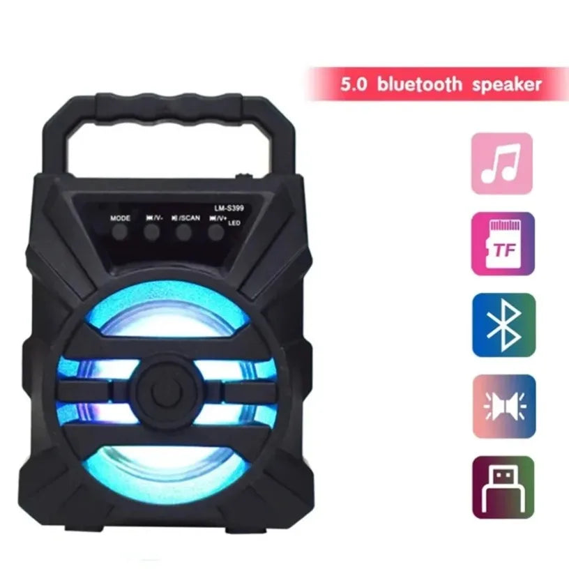 High Power Bluetooth Speakers TF Udisk 500mAh Bluetooth Speaker Sound Box Karaoke Handheld Sound Subwoofers for Aancing Oasis Select