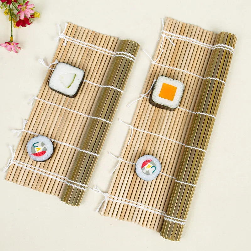 Natural Bamboo Sushi Maker Roller Mat DIY Japanese Sushi Making Kit With Rice Paddles Sushi Mold Onigiri Tool Set Sushi Accessor Oasis Select