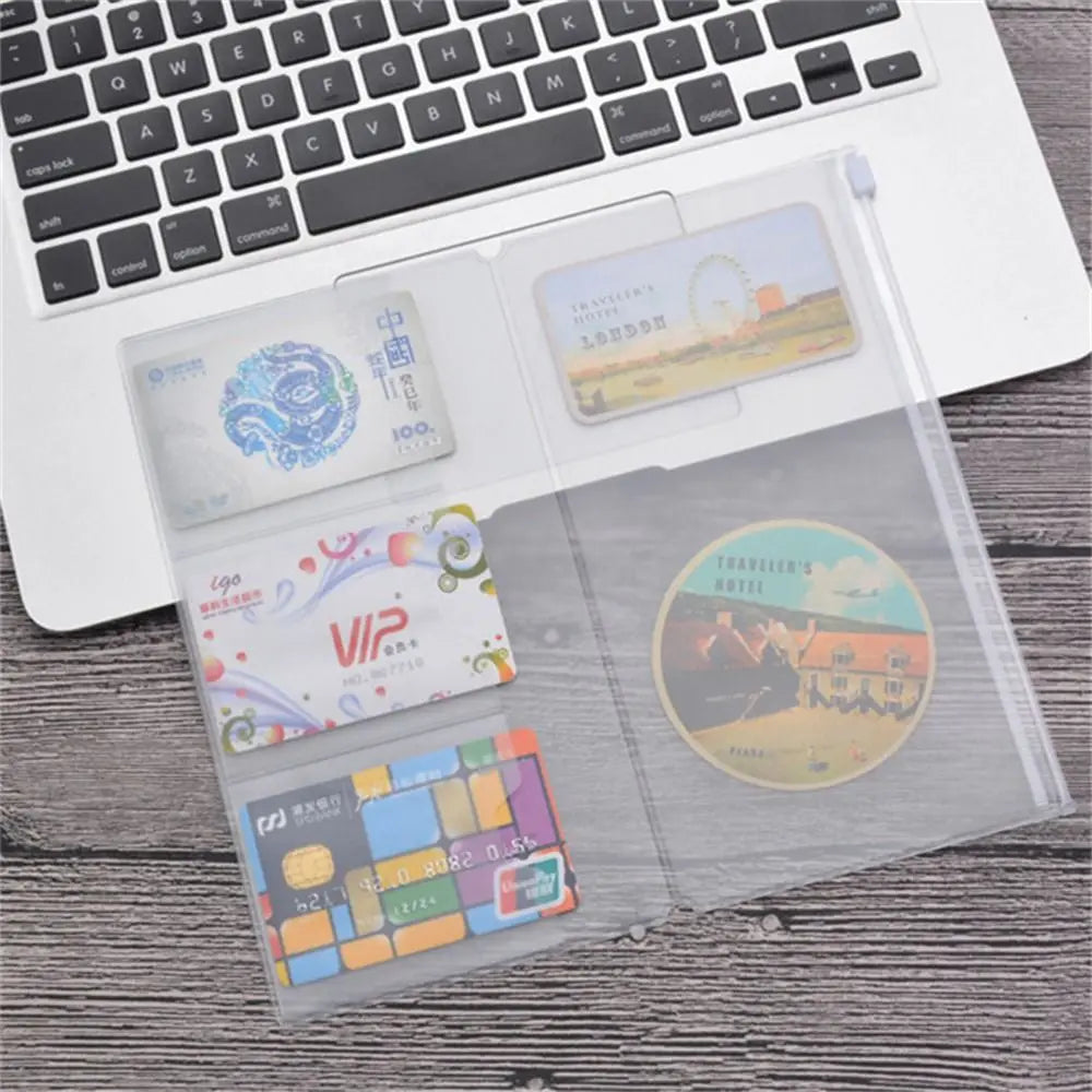 PVC Zipper Bag for Midori Travelers Notebook Journal Planner Accessory Card Holder Storage Standard/Pocket/Passport Oasis Select