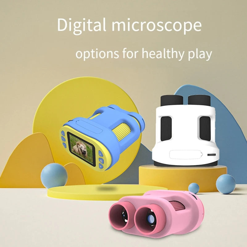 WISH 1000X Pocket Microscope Science Toys Handheld LED Light Biology Magnification Outdoor Students Teaching Oasis Select