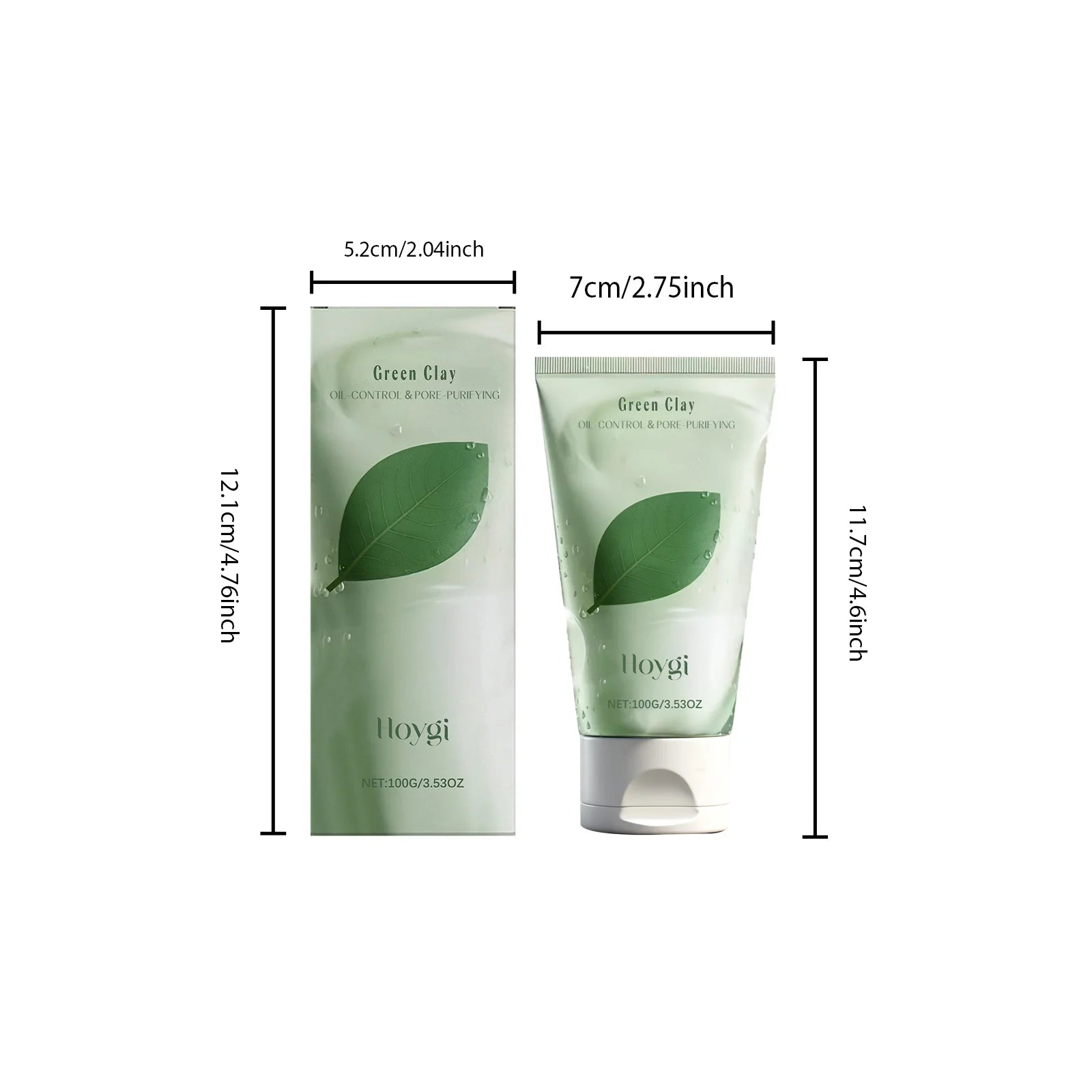 Hoygi Green Clay Centella Cleanser – Acne & Sensitive Skin Facial Cleanser Oasis Select 100g Boxed