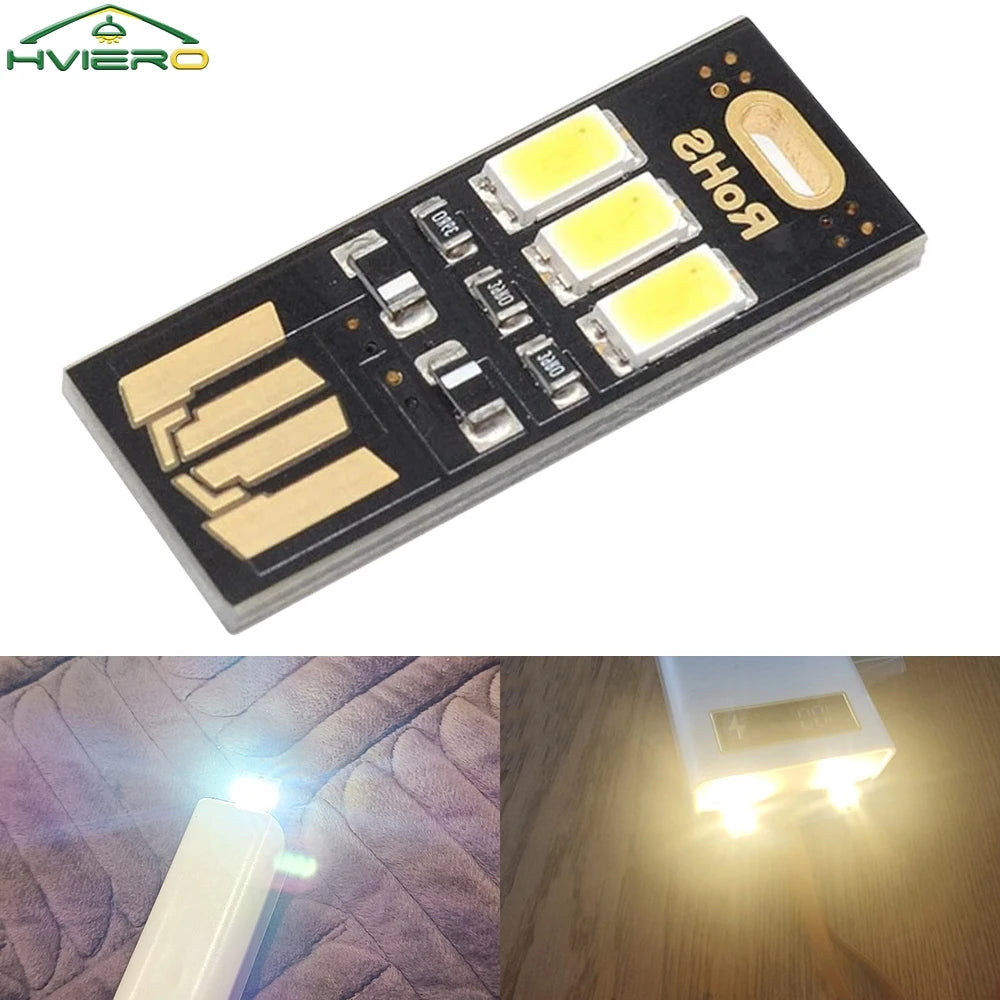 HVIERO Mini USB LED Night Light Touch Dimmer – Warm White