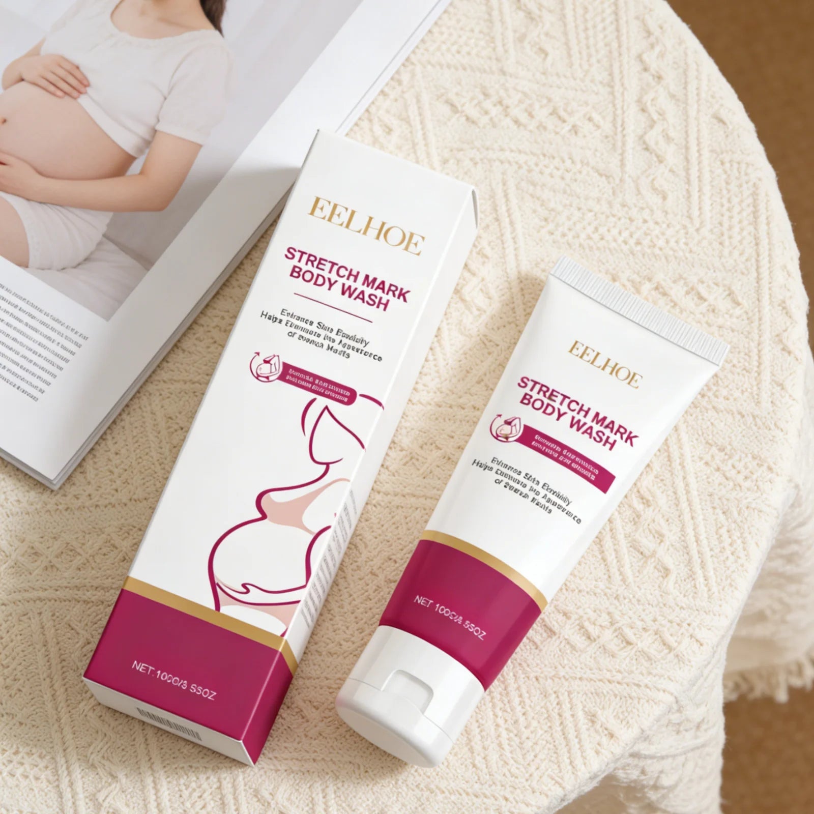 EELHOE Stretch Mark Body Wash – Firming Pregnancy Shower Gel Stretch Mark Body Wash Oasis Select