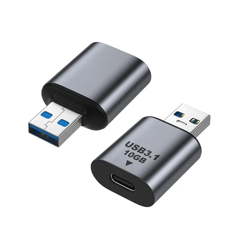 USB C to USB 3.1 Adapter OTG 10Gbps Fast Data Transfer Type-C 3A Charging Converter Adapter for Laptop PC Charger Power Bank Oasis Select