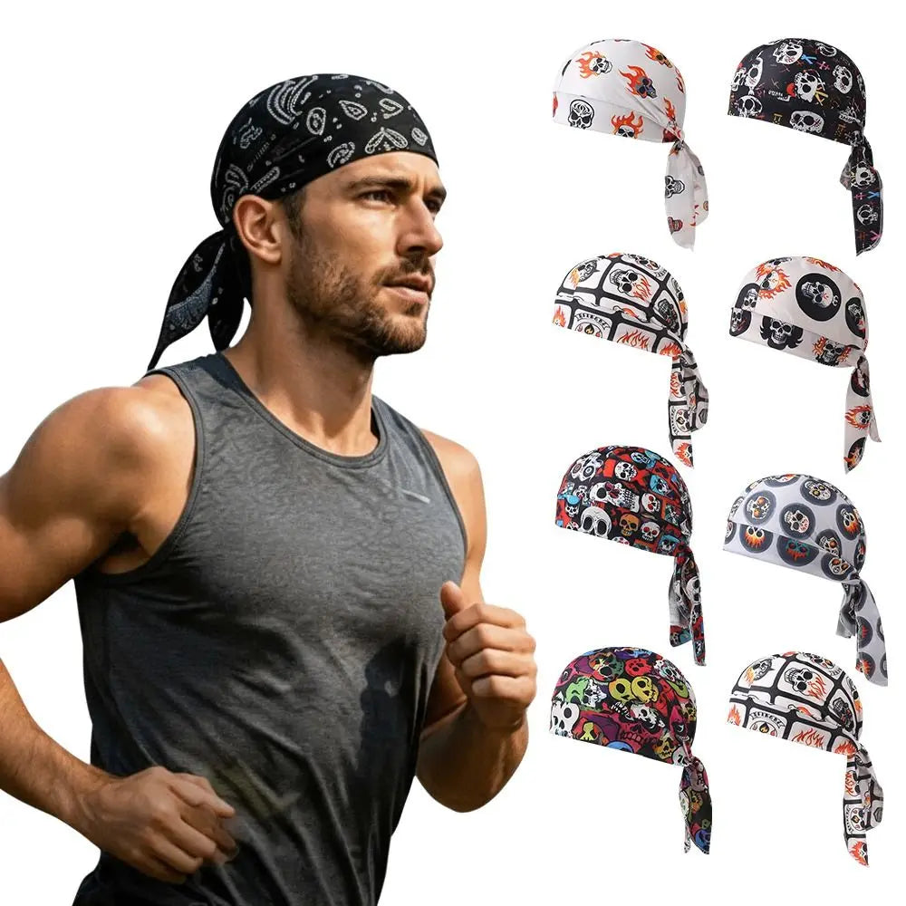 Fashion Accessory Breathable Hijab Caps Quick Dry Elastic Pirate Hat UV Protection Comfortable Bandana Headscarf Sports Oasis Select