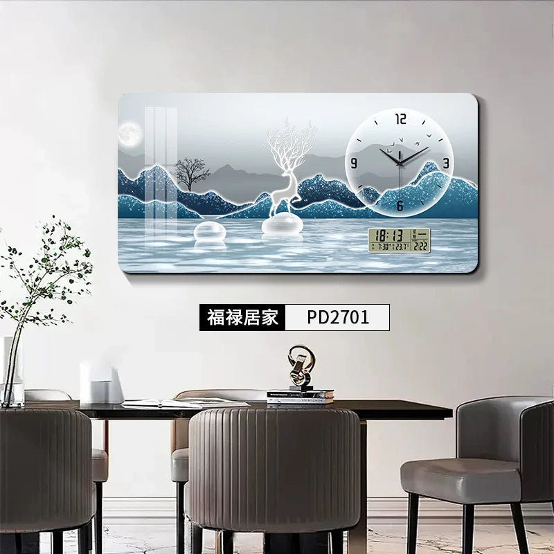 Perpetual Calendar Large Size Electric Meter Box Decorative Picture Wall Clock Distribution Box Block Decorative Wall Clock Oasis Select PD2701 85x45cm