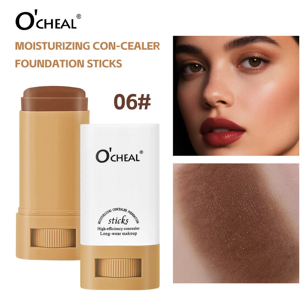 Waterproof Concealer Stick Lightweight Foundation Long Lasting Moisturizing Cover Blemishes Natural Finish Brightening Makeup Oasis Select 06