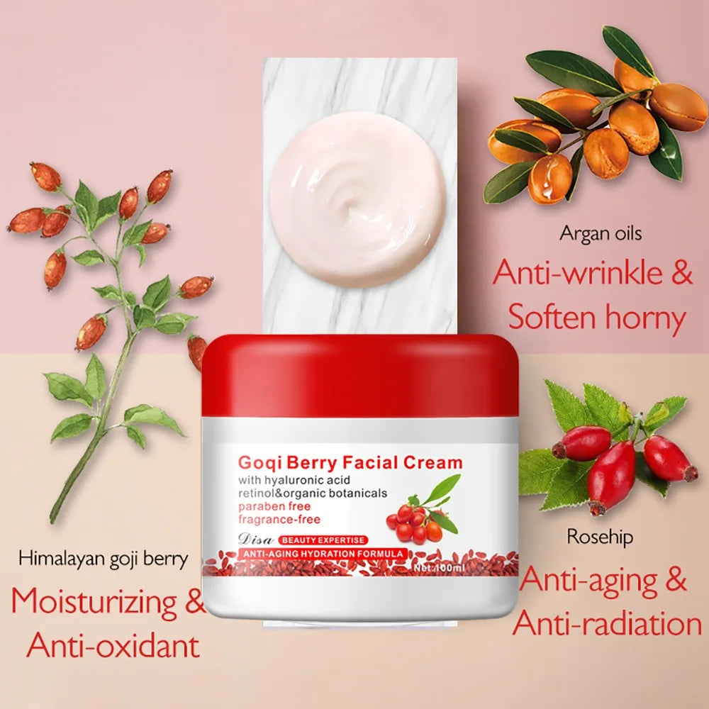 Wolfberry Goji Face Cream – Hyaluronic Acid Anti-Aging Moisturizer Anti-Aging Face Cream Oasis Select
