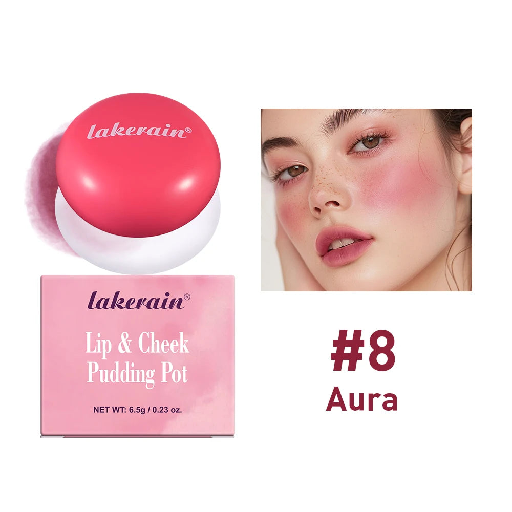 Lip & Cheek Pudding Pot Blush – Soft Matte Multi-Use 6.5g Cream Blush Pot Oasis Select 8