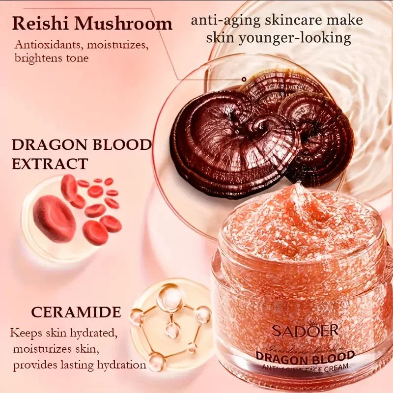 SADOER Dragon Blood Retinol Face Cream – Brightening & Firming Face Moisturizer Cream Oasis Select