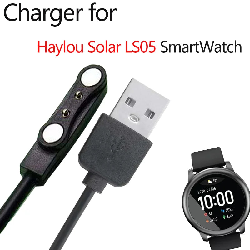 USB Charging Cable Dock for Xiaomi Haylou Solar LS05 Smartwatch Smartwatch Charger Cable Oasis Select