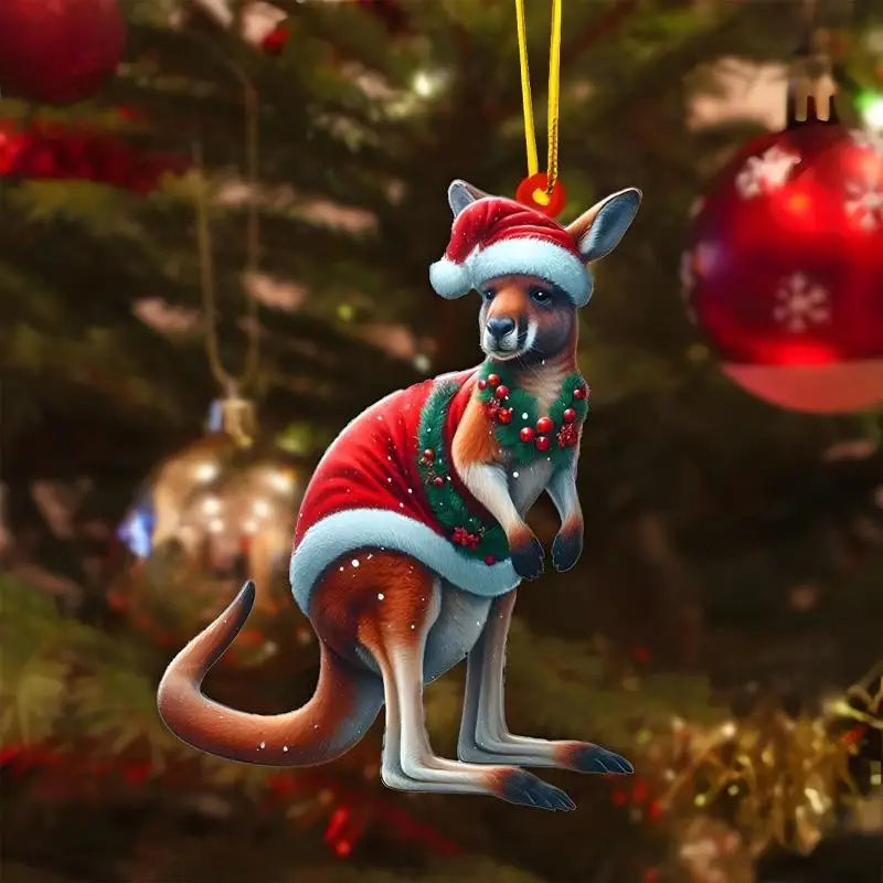 Acrylic Christmas Tree Hanging Ornament | 2D Flat Xmas Pendant