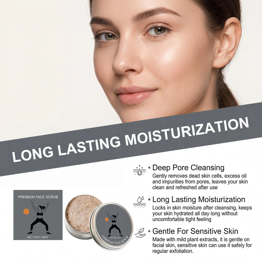 Lavender Face Exfoliating Scrub – Deep Pore Cleanse 50g Facial Exfoliating Scrub Oasis Select