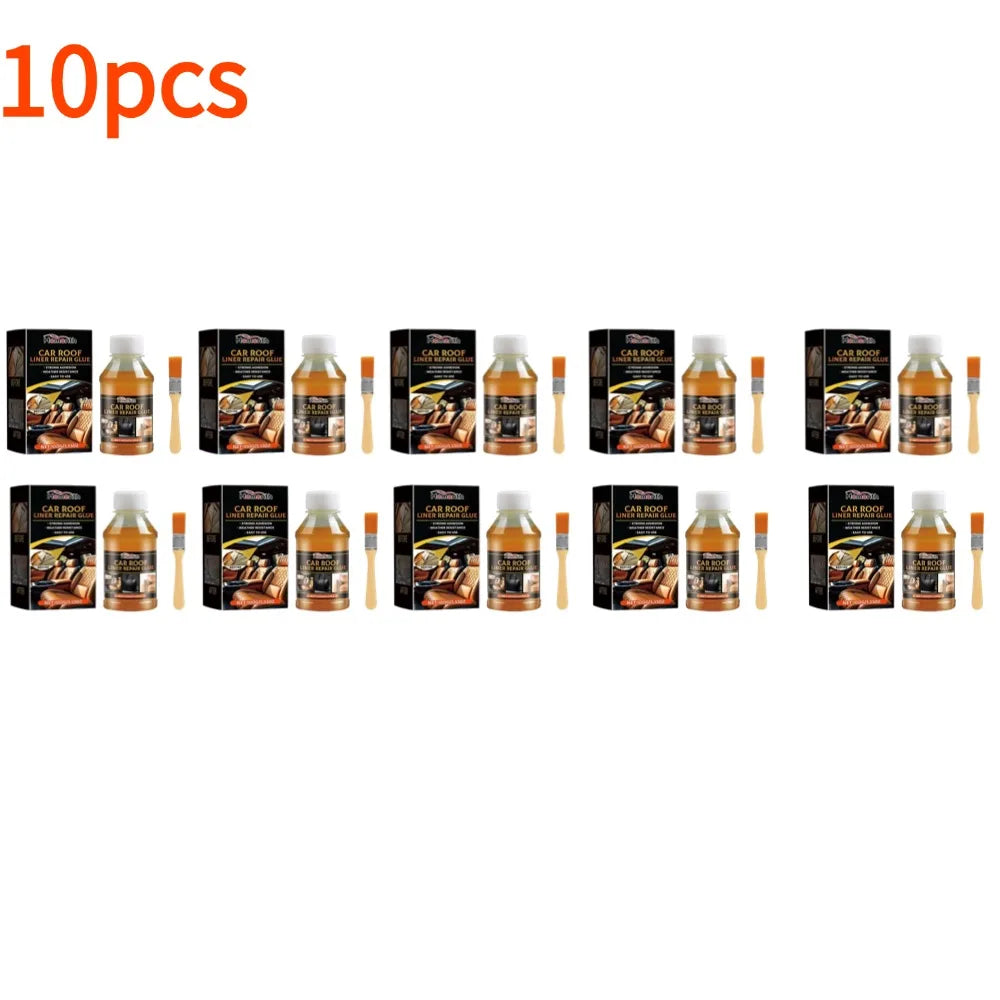 100ml Instant Adhesive Bonding Glue Car Interior Roof Liner Repair Glue Car Inside Roof Cloth Repair Leather Polyester Liquid Oasis Select 10pcs
