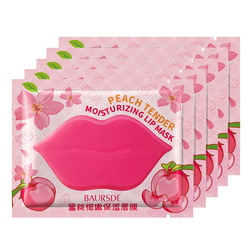 Collagen Nourishing Lip Mask – Hydrating Fruit Essence Patch Lip Mask Patch Oasis Select Honey Peach 5pcs
