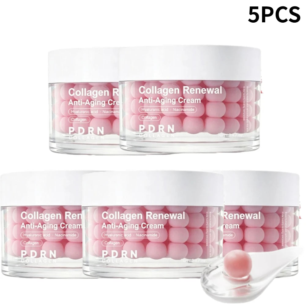 PDRN Pink Collagen Renewal Anti-Aging Cream Capsule Facial Cream Moisturizing Firming Enhance Skin Elasticity for All Skin Types Oasis Select 5PCS