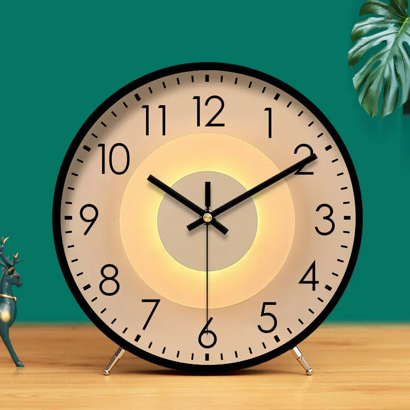 Luxury Desktop Quartz Clock, Creative Modern Table Clock for Home Living Room Decor, Elegant High-end Ornament Timepiece Oasis Select G