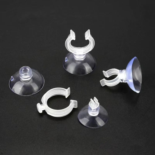 10pcs Soft PVC Aquarium Sucker Clear Multi-specification Fish Tank Suction Cup Strong Adsorption with Hook Air Hose Clamp Wire Oasis Select