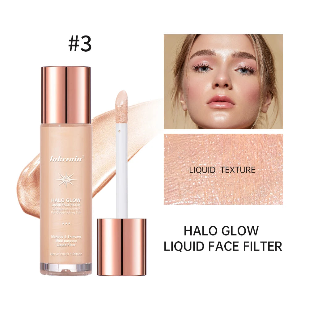 Bronzer Facial Gloss Liquid Highlighter Permanent Setting Contouring Liquid Moisturizes Soothes Long-lasting Effect Face Filter Oasis Select 3
