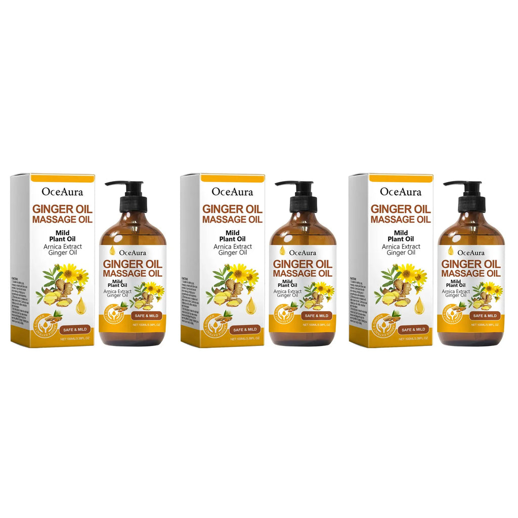 OceAura Ginger Body Massage Oil – Moisturizing & Tightening 100ml