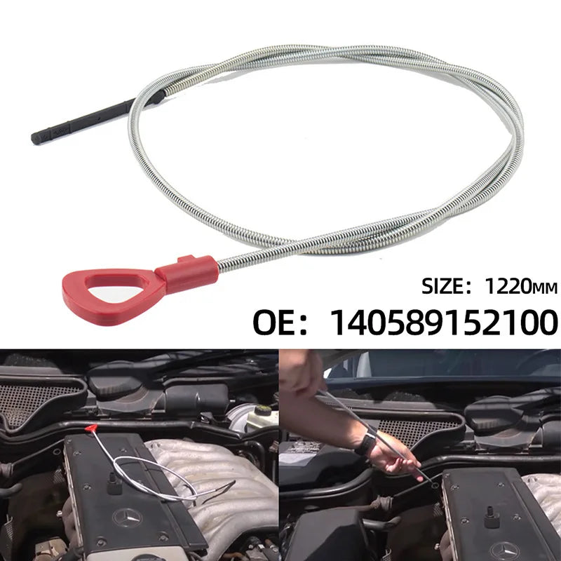 Original Spec Oil Dipstick 1220mm for Mercedes W140 W220 W221 Engine Oil Level Gauge OE 140589152100 Replacement Dipstick Tool Oasis Select
